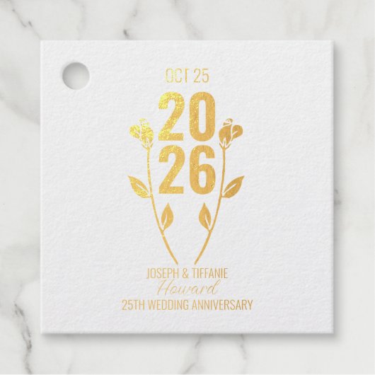 Classic Wedding Jubileum Bedankjes Labels (Voorkant)