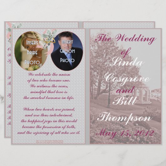 Classic Wedding Memories Program (Voorkant / Achterkant)