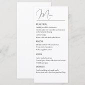 Classic Wedding Menu (Voorkant / Achterkant)