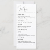 Classic Wedding Menu (Voorkant)