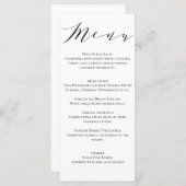 Classic Wedding Menu (Voorkant / Achterkant)