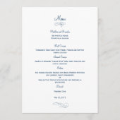 Classic Wedding Menu Kaart - (Navy) Menu Kaarten (Voorkant)