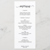 Classic Wedding Menu of Vrijgezellenfeest Menu Kaa (Voorkant)