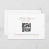 Classic Wedding Monogram Crest QR code RSVP Card (Voorkant / Achterkant)