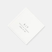Classic Wedding Napkins  Simple Text Based Servet (Hoek)