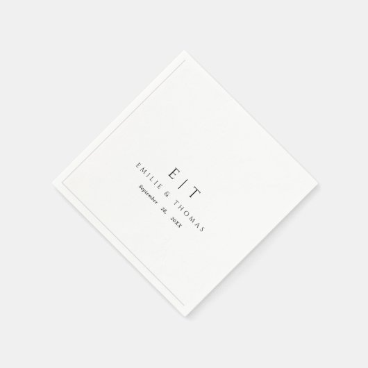 Classic Wedding Napkins  Simple Text Based Servet (Hoek)