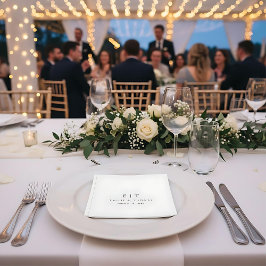 Classic Wedding Napkins Simple Text Based Servet