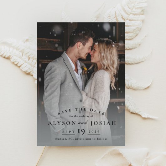 Classic Wedding Photo Save The Date