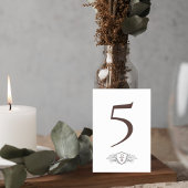 Classic Wedding Reception Table Number Card Kaart