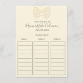 Classic Wedding Reception | Zitschaart Informatiekaartje (Voorkant)