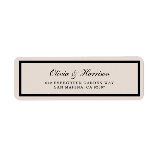 Classic Wedding Return Address Label (Voorkant)