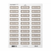 Classic Wedding Return Address Label (Full Sheet)