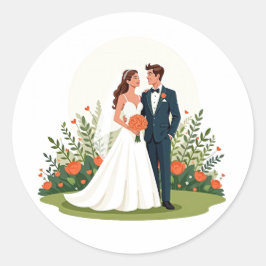 Classic Wedding Romance Sticker