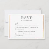 Classic Wedding RSVP Stijlvol|Goud Lijst Aankondiging (Voorkant)