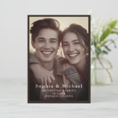 Classic Wedding Save the Date Donker Bruin (Staand voorkant)