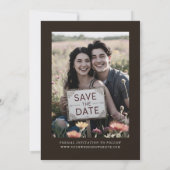 Classic Wedding Save the Date Donker Bruin (Achterkant)