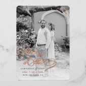 Classic Wedding Save the Date Folie Uitnodiging (Voorkant)