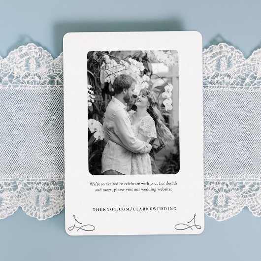 Classic Wedding Save the Date Folie Uitnodiging