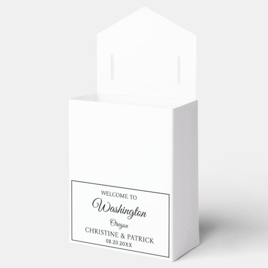 Classic Wedding Welkom Gepersonaliseerde Huwelijks Bedankdoosjes (Geopend)
