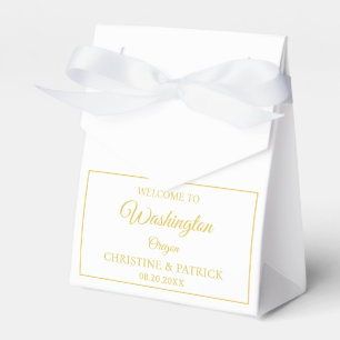 Classic Wedding Welkom Gepersonaliseerde Huwelijks Bedankdoosjes