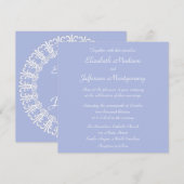 Classic Wedgewood Blue 1 Wedding Invitation Kaart (Voorkant / Achterkant)