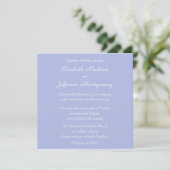 Classic Wedgewood Blue 1 Wedding Invitation Kaart (Staand voorkant)