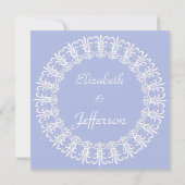 Classic Wedgewood Blue 1 Wedding Invitation Kaart (Achterkant)