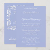 Classic Wedgewood Blue 2 Wedding Invitation Kaart (Voorkant / Achterkant)