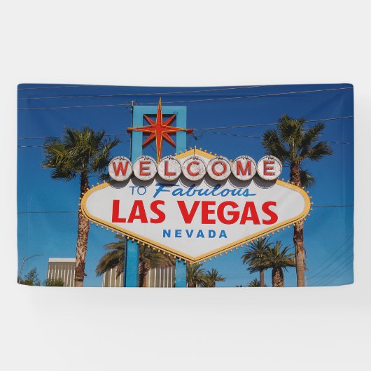 Classic Welkom bij Las Vegas Sign Spandoek (Horizontaal)