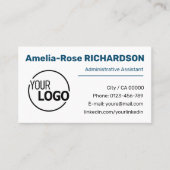 Classic Werkzoekende Logo Sjabloon Eenvoudig Minim Visitekaartje (Voorkant)