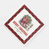 Classic Western Buffalo Check Xmas Party Napkins Servet (Hoek)