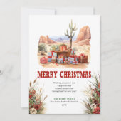 Classic Western Christmas greeting card design Feestdagenkaart (Voorkant)