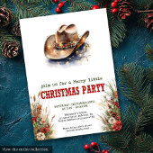 Classic Western Christmas party editable invites Kaart
