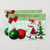 Classic Whimsey kerstdiner uitnodigen RSVP Kaartje (Voorkant / Achterkant)