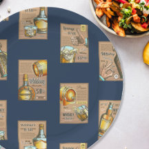 Classic  Whiskey Bar Poster Pattern