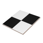 Classic White and Black Large Square Box Pattern Tegeltje (Zijkant)
