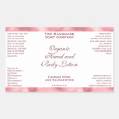 Classic White and Pink Foil Cosmetics Bottle Label (Voorkant)