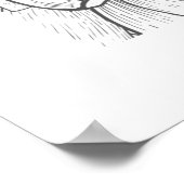 Classic White Black Floral Wedding Welcome  Poster (Hoek)