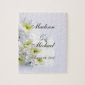 Classic White Bouquet op bruiloft witte achtergron Legpuzzel (Verticaal)