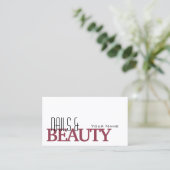 Classic White Burgundy Simple en Professional Visitekaartje (Staand voorkant)