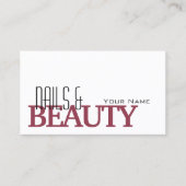 Classic White Burgundy Simple en Professional Visitekaartje (Voorkant)