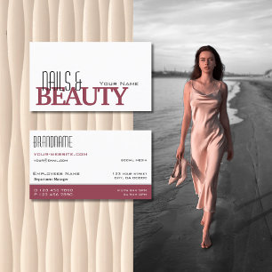 Classic White Burgundy Simple en Professional Visitekaartje