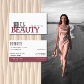 Classic White Burgundy Simple en Professional Visitekaartje