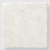 Classic White Carrara Marble Stenen Onderzetter (Voorkant)