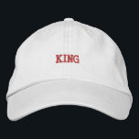 Classic White Cotton Pet met King Borduurwerk Pet<br><div class="desc">Een stijlvol wit katoenen pet met vet "King" tekst borduurwerk,  ideaal voor casual draag.</div>