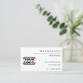 Classic White Custom Logo Sjabloon Professional Visitekaartje (Staand voorkant)