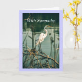 Classic White Egret Shore Bird Willife Natuur Kaart (Gele Bloem)