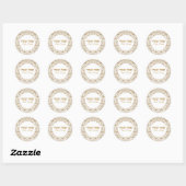 Classic White en Gold Glitter Custom Passover Ronde Sticker (Vel)