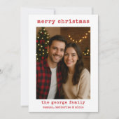 Classic White Festive Photo Collage Christmas Card (Voorkant)