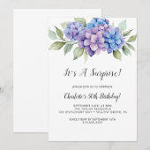 Classic White Flowers Surprise Party Uitnodiging (Voorkant / Achterkant)